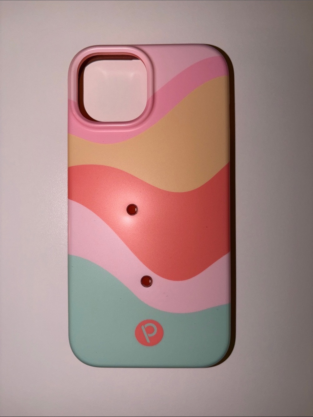 Loopy Phone Case Colorwave Pinks & Mint Phone Case for iPhone 15